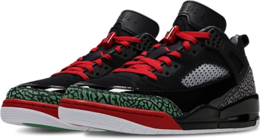 Nike Jordan Spizike Low Heren Sneaker Zwart Rood Groen Doos zonder deksel