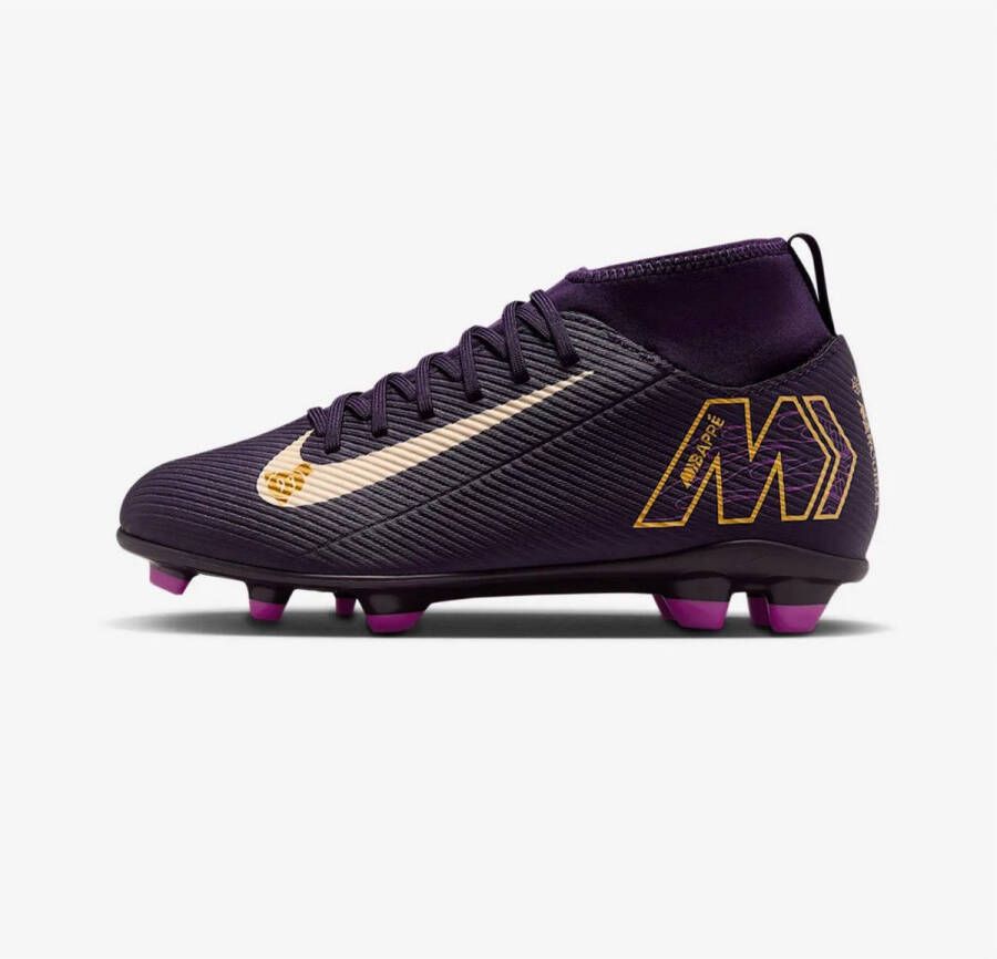 Nike JR. Mercurial Kylian Mbappé Voetbalschoenen Kinderen Paarse Kunstgras Korken