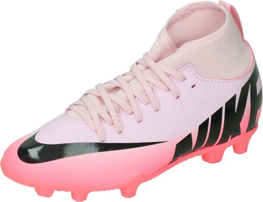 Nike jr. Mercurial superfly 9 club fg mg in de kleur roze