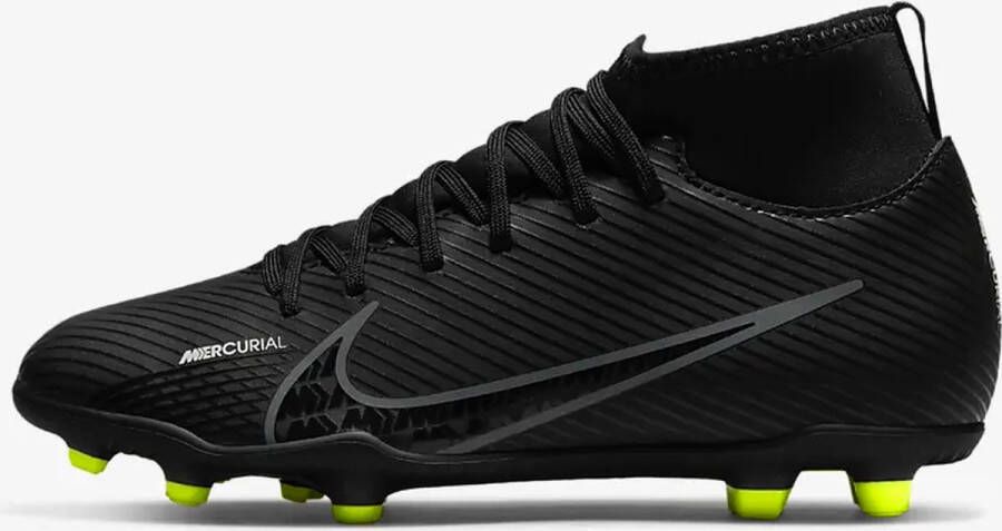 Nike jr. Mercurial superfly 9 club fg mg in de kleur zwart