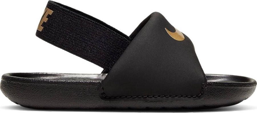 Nike Kawa TD Slippers Black Metallic Gold Kinderen