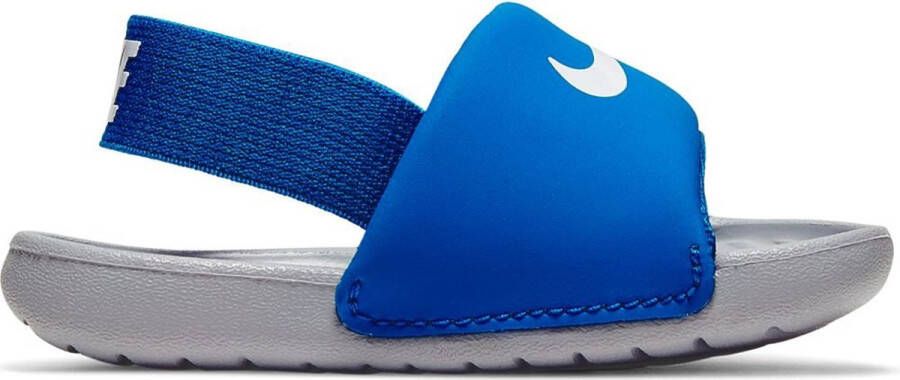 Nike Kawa TD Slippers Hyper Cobalt White Wolf Grey Kinderen