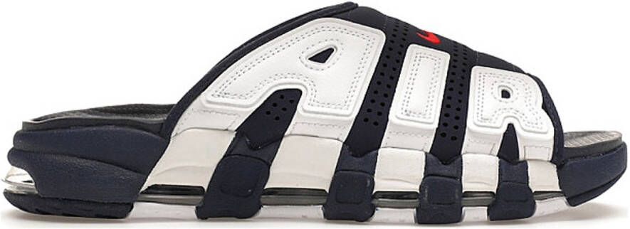 NIKE KIDS Nike Air More Uptempo Slipper Blauw Wit Limited Edition Doos zonder dexel