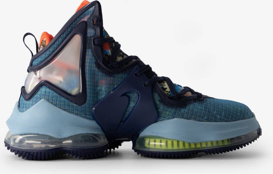 Nike Lebron 19 Blackened Blue Medium Blue Worn Blue Schoenmaat 44 1 2 Basketball Performance Mid CZ0203 400
