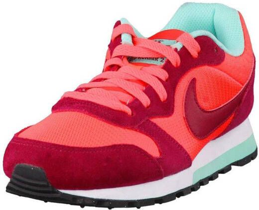 Nike MD Runner 2 Sneakers Dames Sportschoenen Vrouwen oranje rood groen