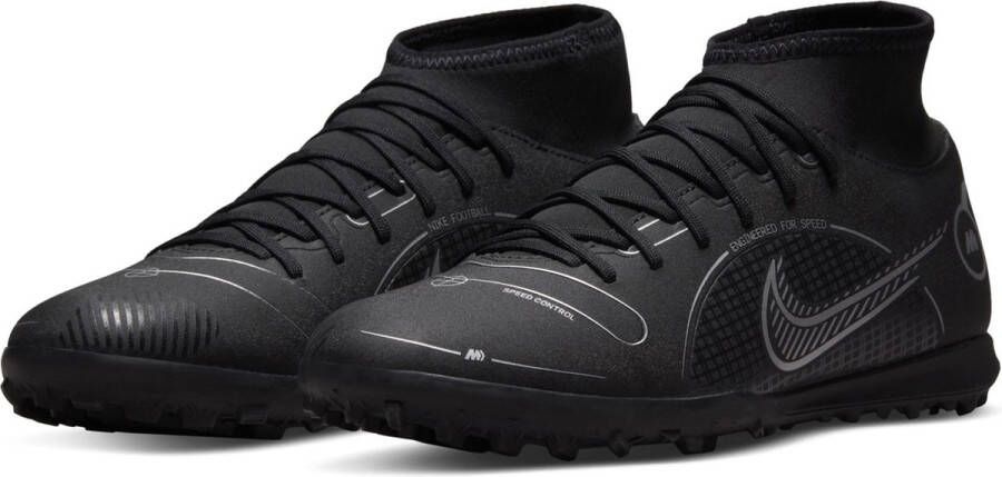 Nike Mercurial Superfly 8 Club TF Voetbalschoenen(turf) Zwart