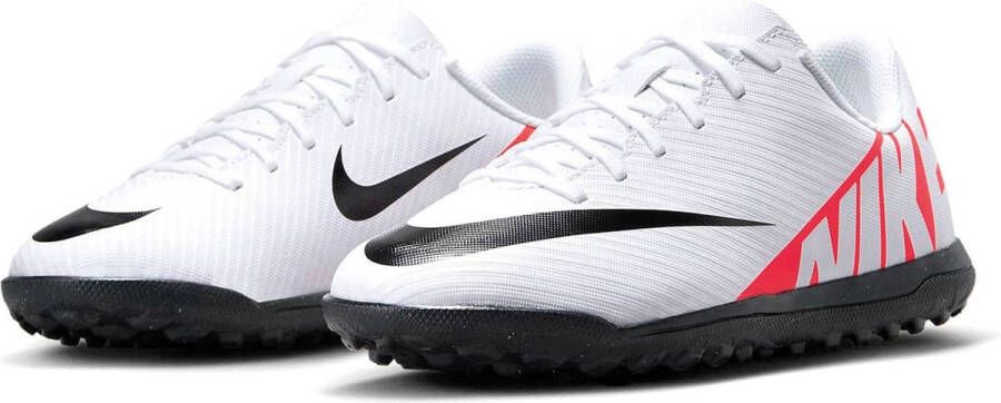 Nike mercurial vapor club voetbalschoenen wit rood kinderen