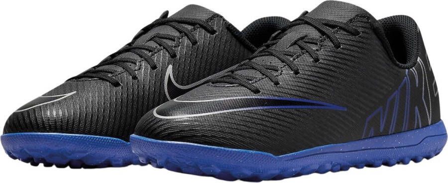 Nike Low top voetbalschoenen voor kleuters kids (turf) Jr. Mercurial Vapor 15 Club Black Hyper Royal Chrome- Black Hyper Royal Chrome