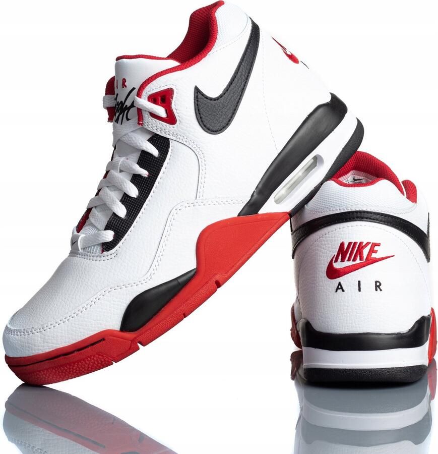 Nike Air Flight Legacy Heren Basketbalschoenen Sneakers Schoenen Leer Wit BQ4212 - Foto 2