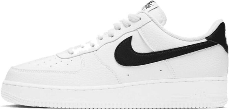 Nike Air Force 1 Low '07 White Black Pebbled Leather Sneakers Unisex - Foto 3