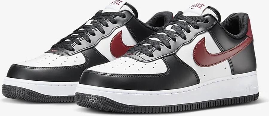 Nike Herenschoen Air Force 1 '07 Black Summit White White Dark Team Red- Heren Black Summit White White Dark Team Red - Foto 2