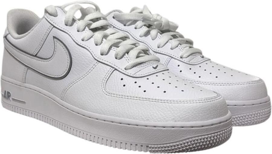 Nike Air Force 1 Low White Desert Khaki Mini Swoosh Sneakers Unisex Wit - Foto 3