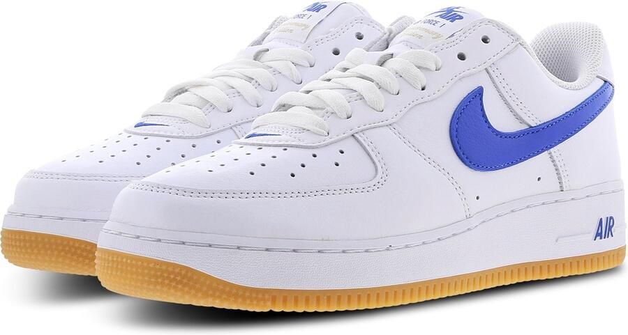 Nike Air Force 1 Low Retro Color of the Month Heren Sneakers Sportschoenen Vrijetijds schoenen Leer Wit Blauw DJ3911 - Foto 6