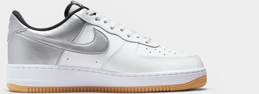 Nike Air Force 1 '07 LV8 Summit Wit Metallic Silver Wit Zwart Wit Grijs Air Force 1 Lifestyle Heren Sneakers voor Mannen