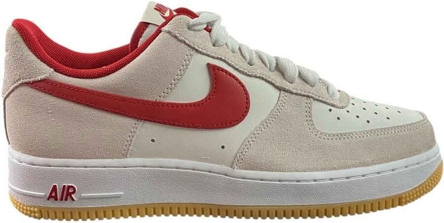 Nike Air Force 1 '07 LV8 Varsity Red Sneakers Unisex Rood Beige Wit
