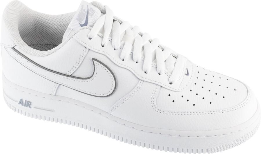 Nike Air Force 1 Low White Desert Khaki Mini Swoosh Sneakers Unisex Wit