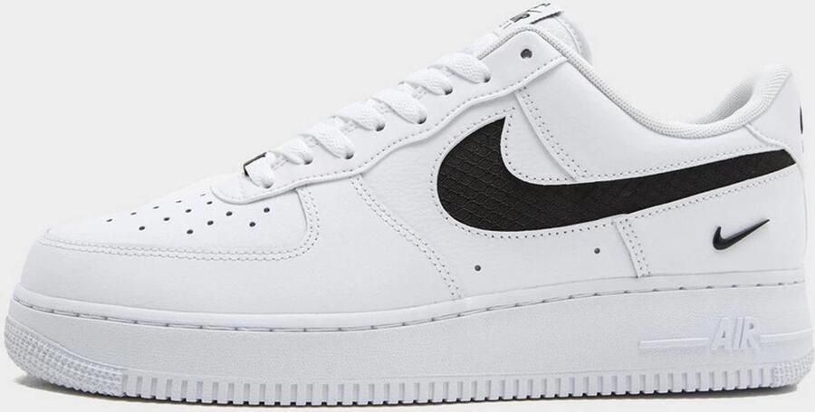 Nike Air Force 1 '07 LV8 Nylon Swoosh Sneakers Unisex Wit Zwart