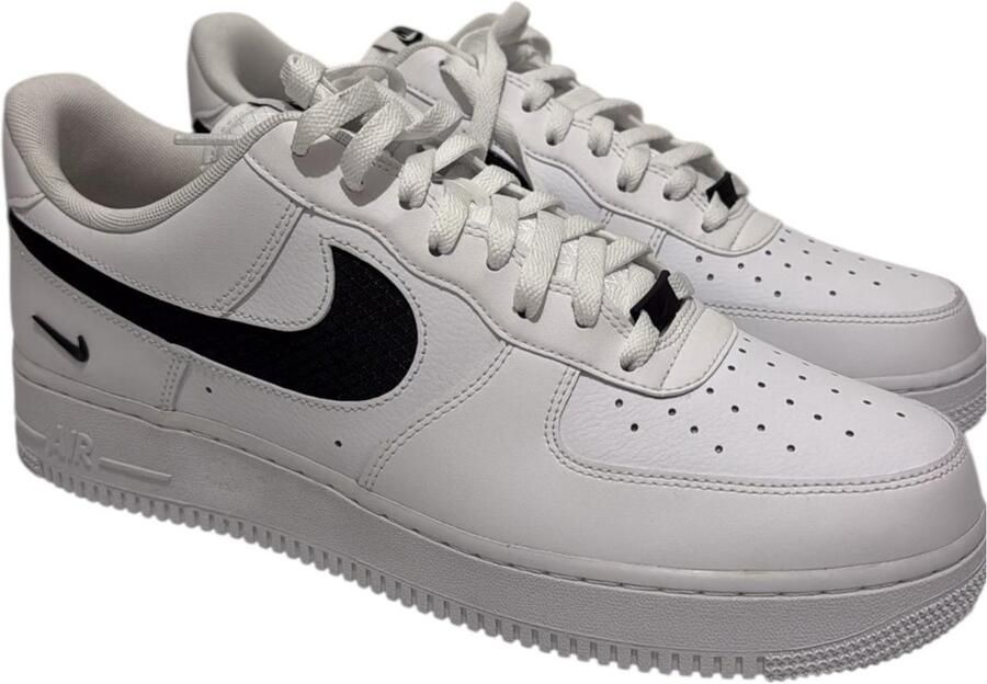 Nike Air Force 1 '07 LV8 Nylon Swoosh Sneakers Unisex Wit Zwart - Foto 2