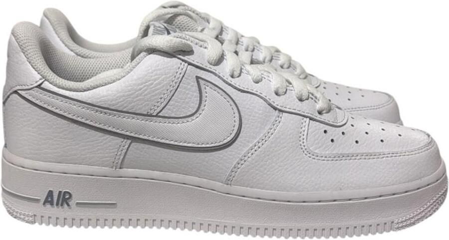 Nike Air Force 1 Low White Desert Khaki Mini Swoosh Sneakers Unisex Wit