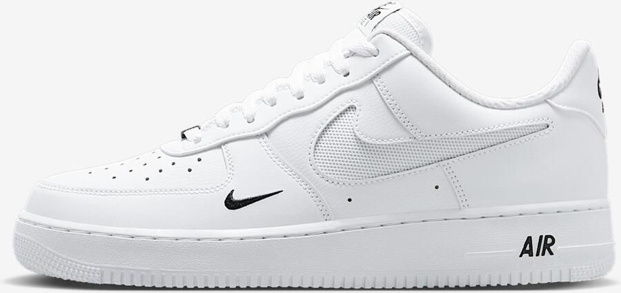 Nike Air Force 1 '07 LV8 Sneakers White Reflect Silver-Black Wit Zilver Zwart Air Force 1 Lifestyle Heren Sneakers voor Mannen