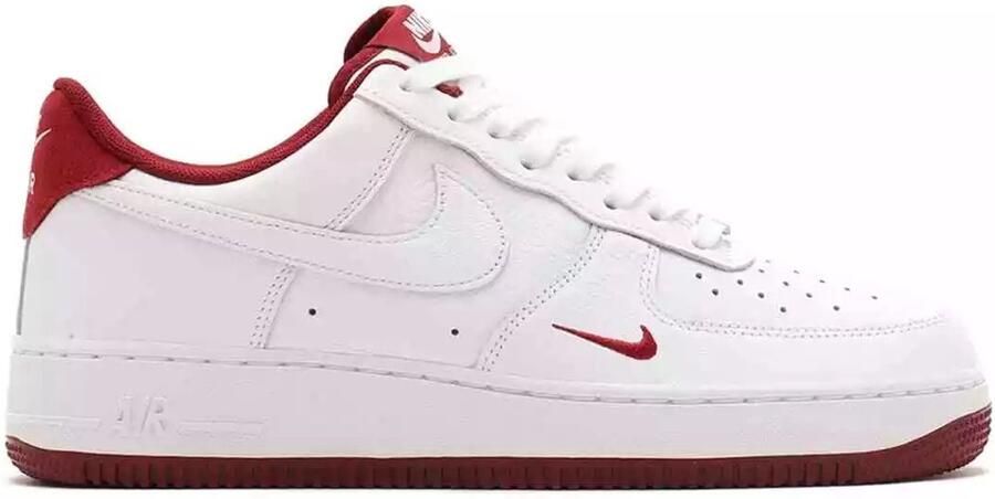 Nike Air Force 1 '07 LV8 White Team Red Sneakers Unisex Wit Rood