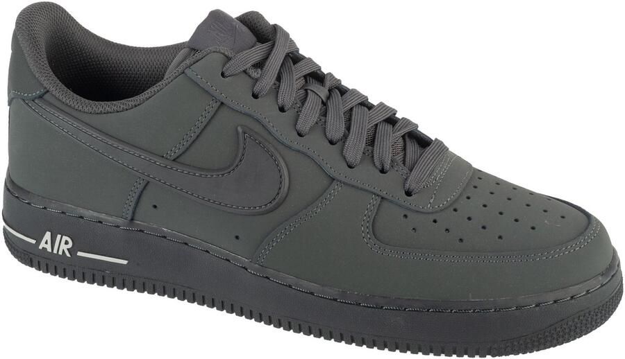 Nike Air Force 1 '07 Rubber Swoosh Sneakers Unisex Anthracite Zwart