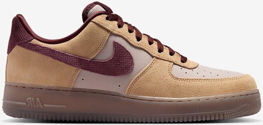 Nike Air Force 1 '07 Premium Linen Bordeaux Bruin Sneakers Heren