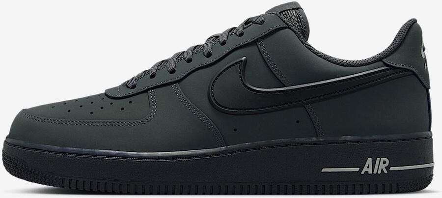 Nike Air Force 1 '07 Rubber Swoosh Sneakers Unisex Anthracite Zwart