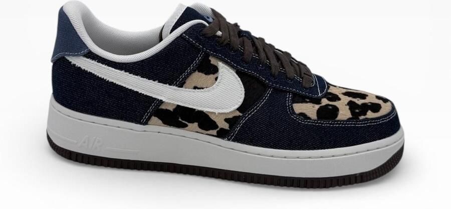 Nike W Air Force 1 '07 Unisex Sneaker Blauw Panterprint Limited Edition - Foto 3