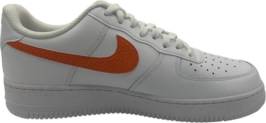 Nike Air Force 1 '07 Low 'Spray Paint Swoosh White Safety Orange'- FJ4228-100 wit oranje sneakers laag - Foto 2