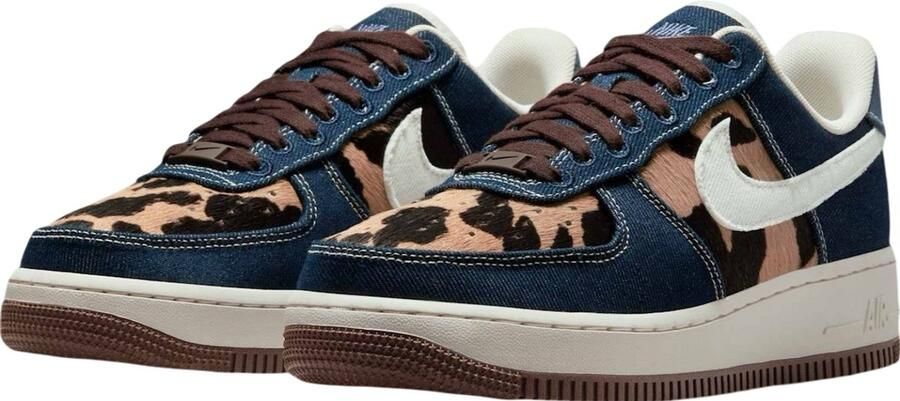 Nike W Air Force 1 '07 Unisex Sneaker Blauw Panterprint Limited Edition - Foto 5