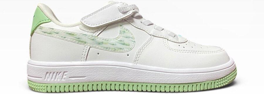 Nike Air Force 1 Easyon Sneakers Kleuterschoenen Wit Groen