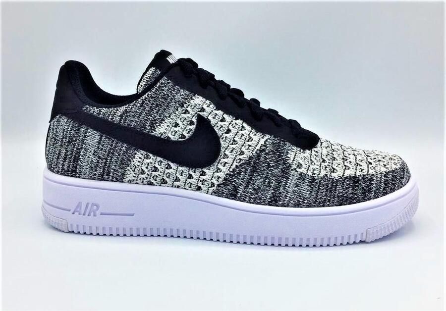 Nike Air Force 1 Low Flyknit 2.0 Black Pure Platinum AV3042-001 zwart grijs wit sneakers laag herensneakers - Foto 3