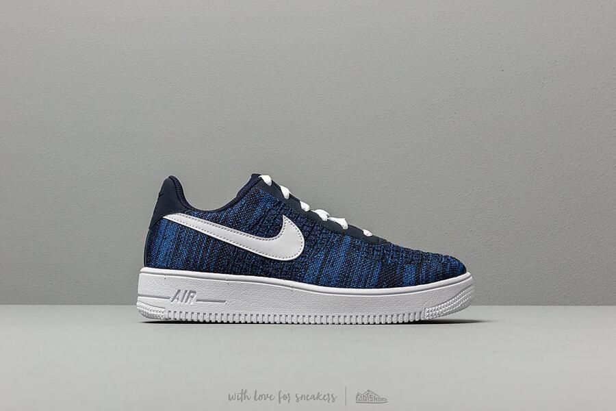 Nike Air Force 1 Flyknit 2.0 (GS) Sneaker Blauw Wit Let op valt klein!