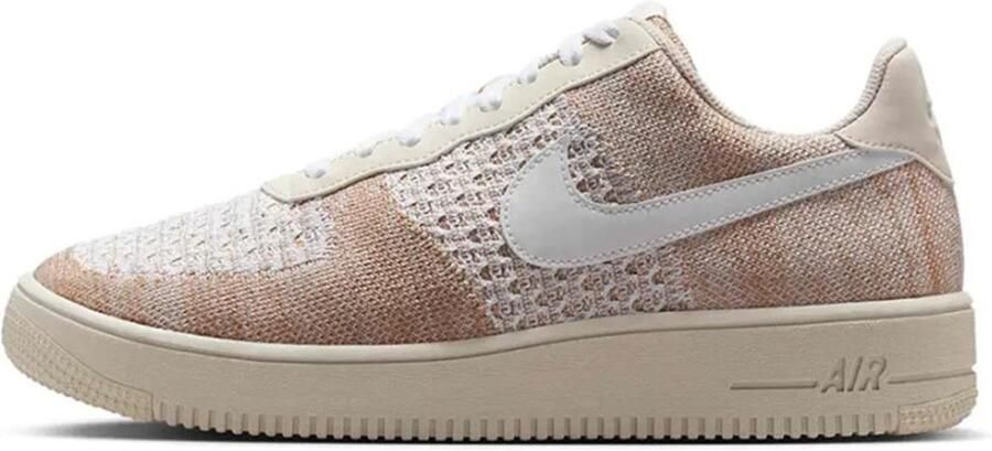 Nike Air Force 1 Low Flyknit 2.0 Light Bone Khaki White Sneakers Unisex Doos Zonder Deksel - Foto 2