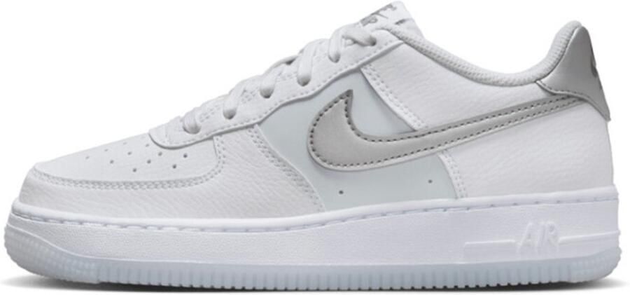 Nike Air Force 1 (gs) Basketball Schoenen white metallic silver pure platinum maat: 37.5 beschikbare maaten:36.5 37.5 38.5