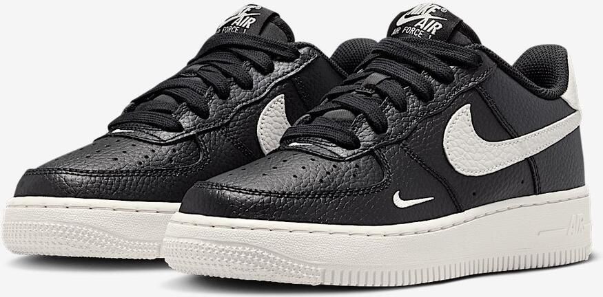 Nike Air Force 1 Kinderschoenen zwart phantom