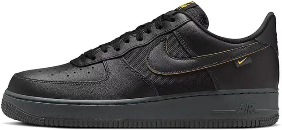 Nike Air Force 1 '07 Black Dark Smoke Grey University Gold- Black Dark Smoke Grey University Gold - Foto 3