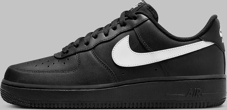 Nike Herenschoenen Air Force 1 '07 Black Black White- Heren Black Black White - Foto 3