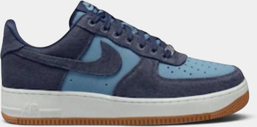 Nike Air Force 1 '07 LV8 Denim Navy Worn Blue Summit White Blauw Wit Air Force 1 Lifestyle Sneakers voor nen