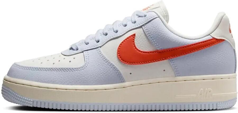 Nike Air Force 1 Low '07 Lichtblauw Gebroken Wit Oranje Sneakers