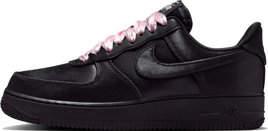 Nike Air Force 1 Low Black Satin Pink Ice IH2034010 sneakers laag damessneakers zwart roze