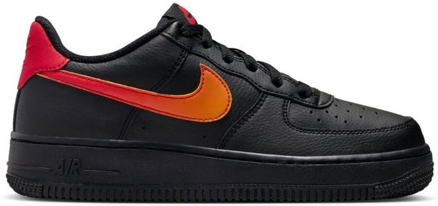 Nike Air Force 1 Low GS Zwart Rood Oranje Sneaker Limited Edition