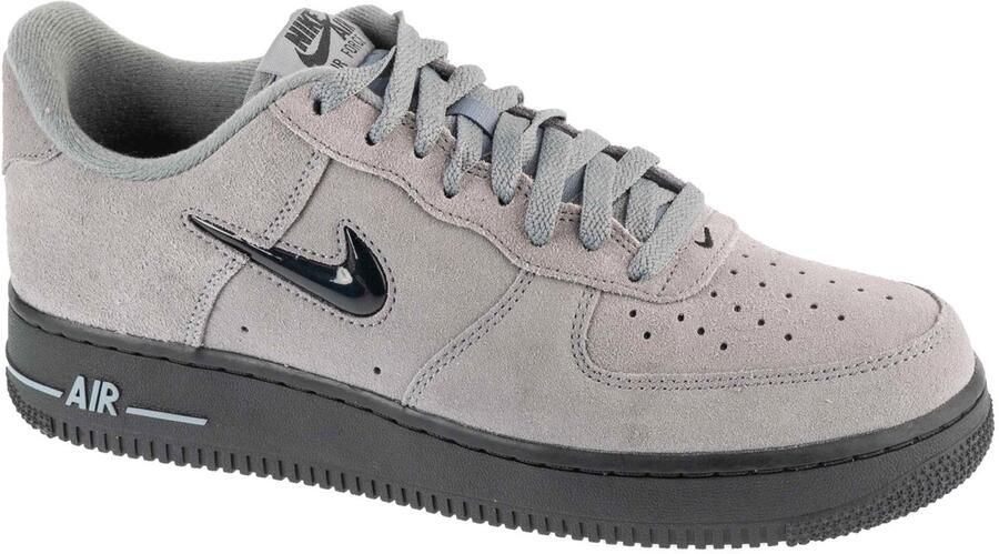 Nike Air Force 1 Jewel Cool Grey Zwart Suede Sneakers Doos Zonder Deksel - Foto 2