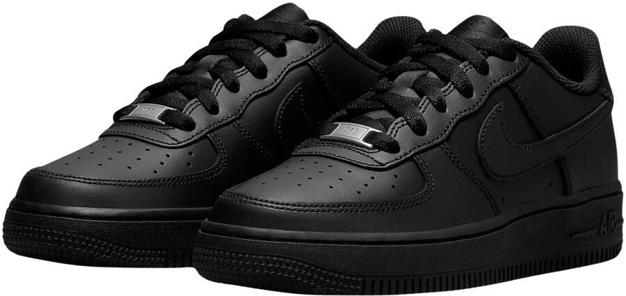 Nike Kids Air Force 1 Gs Low Black Black Black Shoes grade school 314192 009 - Foto 4