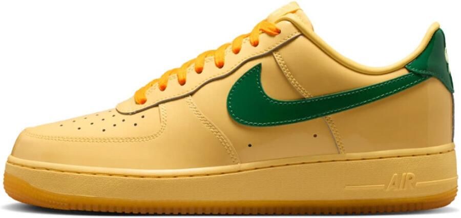 Nike Air Force 1 Low Patent Leather Topaz Gold Pine Green