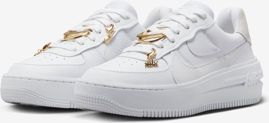 Nike Wmns Air Force 1 Low Platform Basketball Schoenen white summit white metallic gold maat: 36.5 beschikbare maaten:38.5 40.5 36.5 - Foto 4