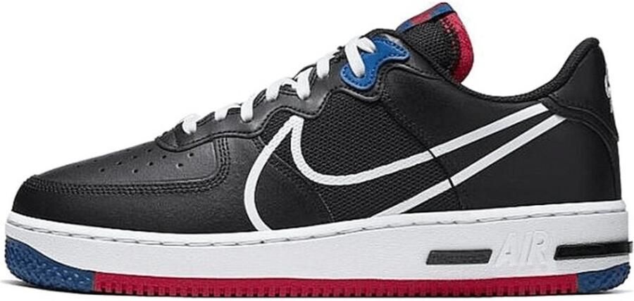 Nike Air Force 1 Low React Black White Gym Red Gym Blue