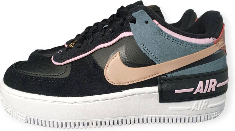 Nike Air Force 1 Low Shadow Black Light Arctic Pink Claystone Red CU5315-001 Sneakers Dames