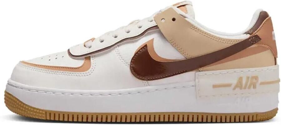 Nike Air Force 1 Low Shadow Bruin Beige Wit Sneakers Dames Doos Zonder Deksel